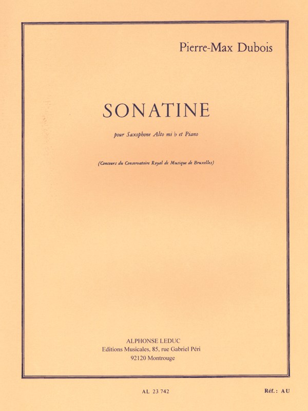 Pierre Max Dubois: Sonatine (Saxophone-Alto & Piano)