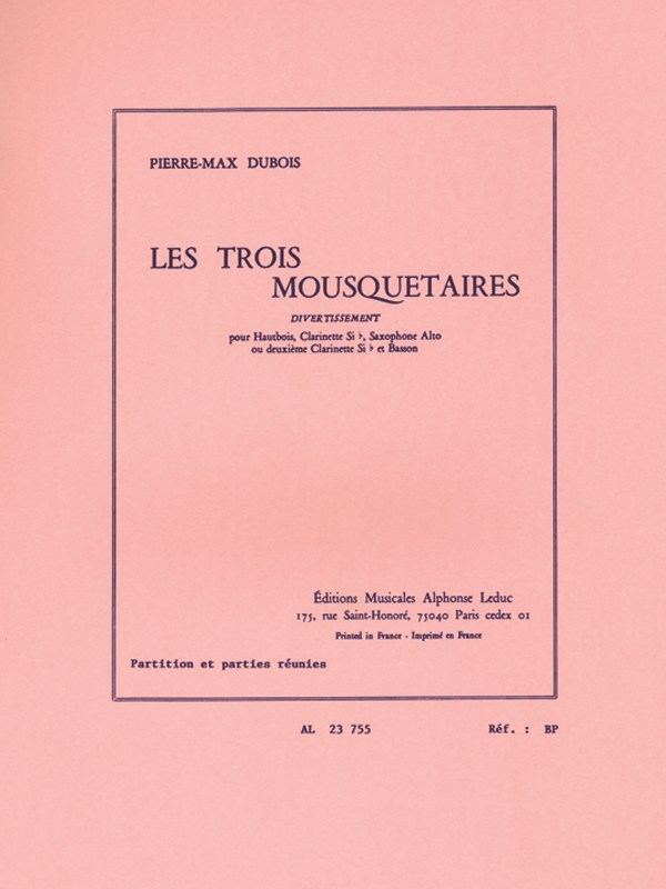 Pierre Max Dubois: Les 3 Mousquetaires, Divertissement (Quartet-Woodwind)