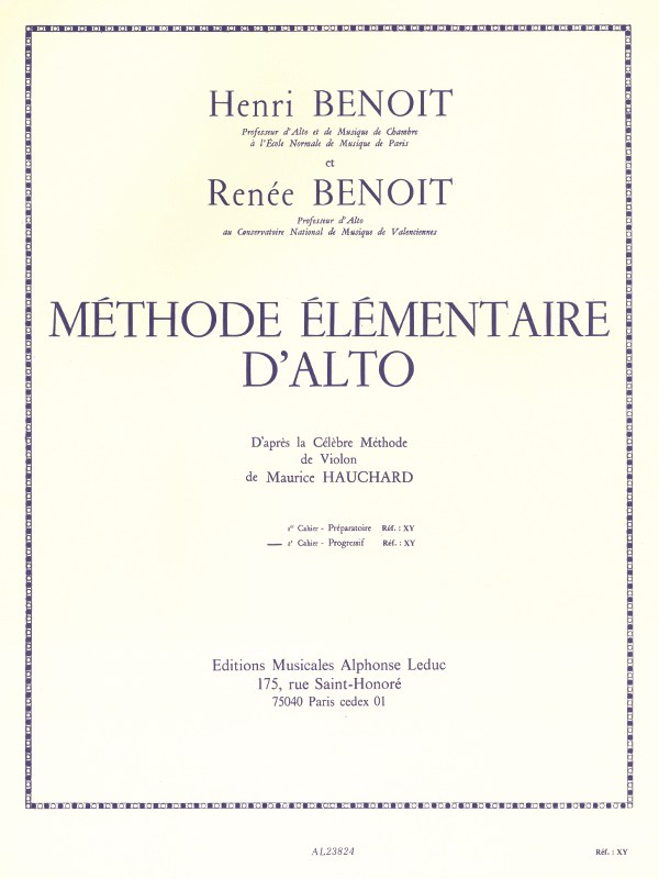H.R. Benoît: Méthode élémentaire Vol.2 (Viola solo)