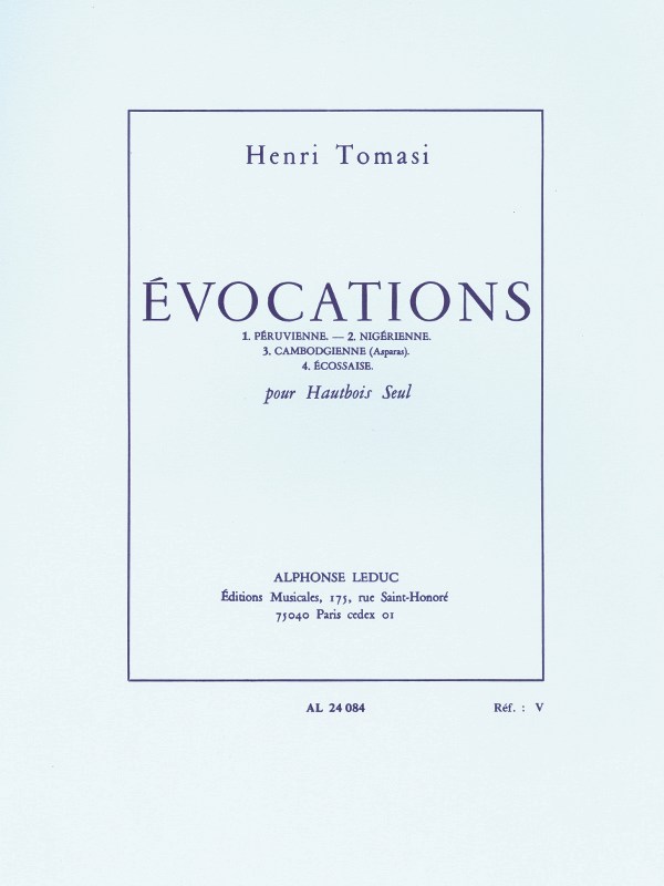 Henri Tomasi: Evocations (Oboe solo)