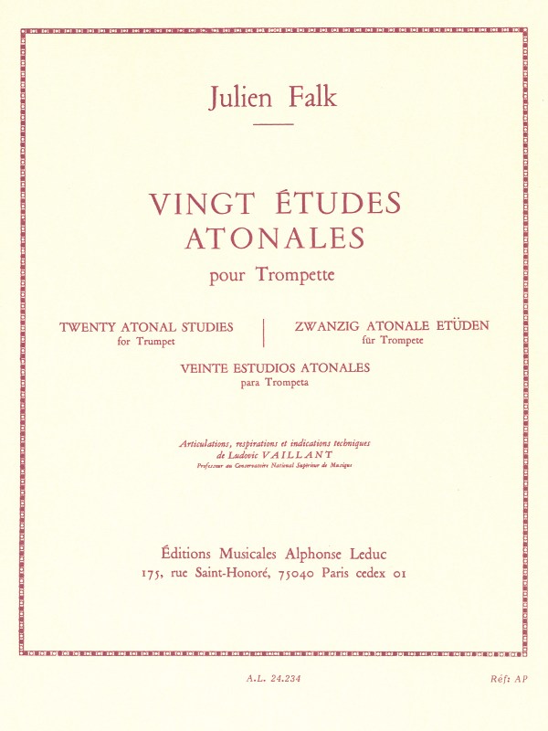 Julien Falk: 20 Etudes atonales (Trumpet solo)