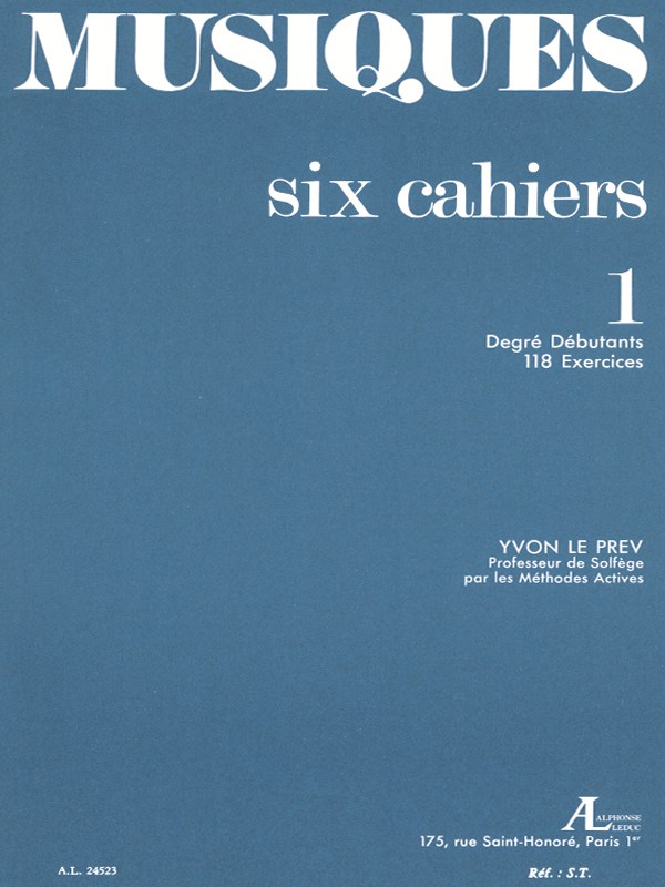 Le Prev Musiques Volume 1 Degre Debutants 118 Exercices Book