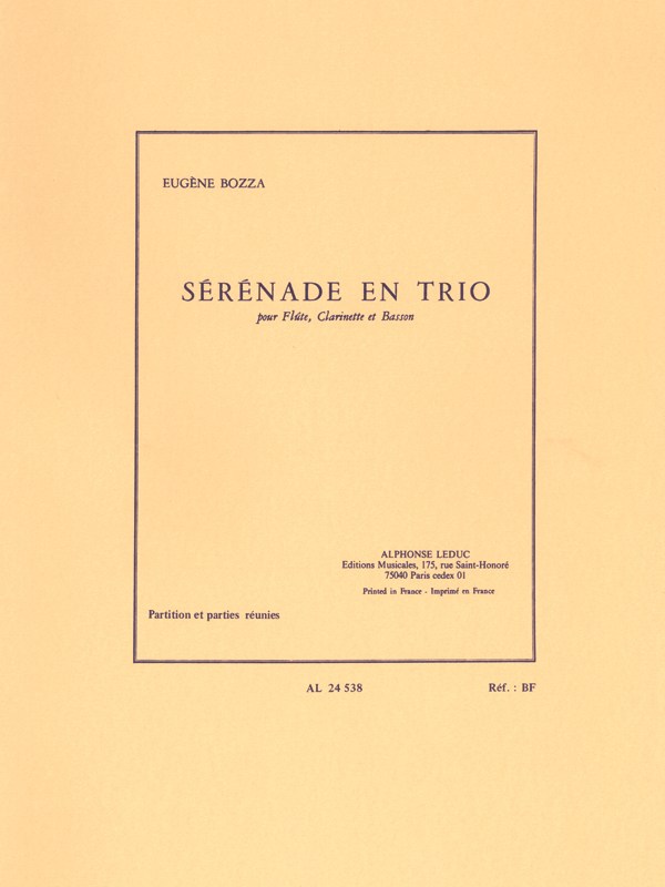 Eugène Bozza: Trio serenade (Flute, Clarinet, Bassoon)