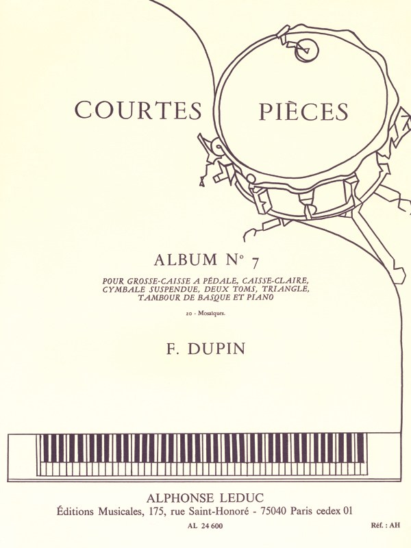 François Dupin: Courtes Pièces Vol.7 (Percussion(s) & Piano)