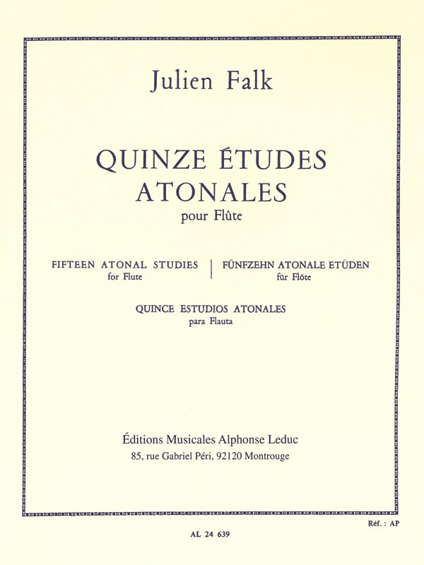 Julien Falk: 15 Etudes atonales (Flute solo)