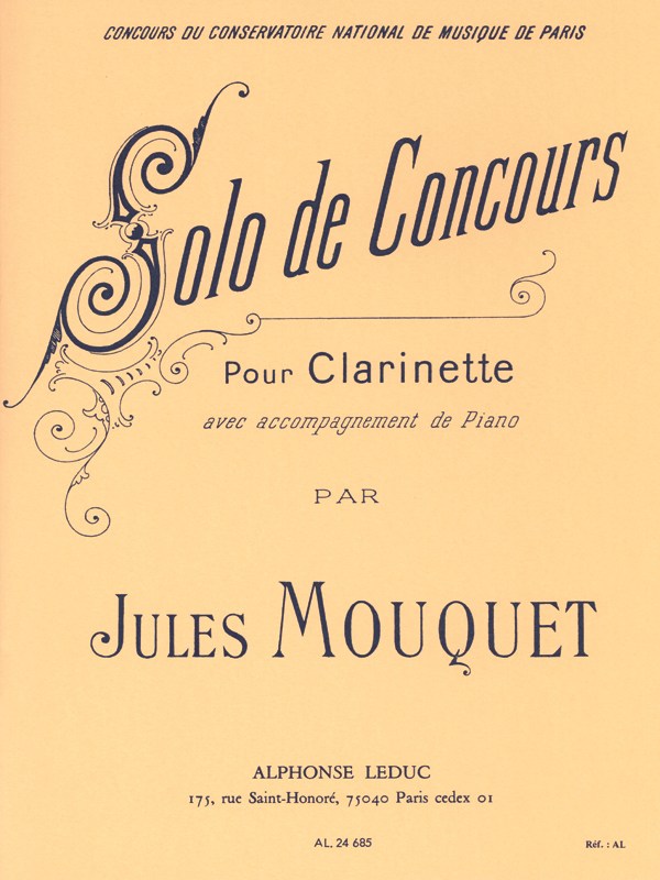 Jules Mouquet: Solo de Concours (Clarinet & Piano)
