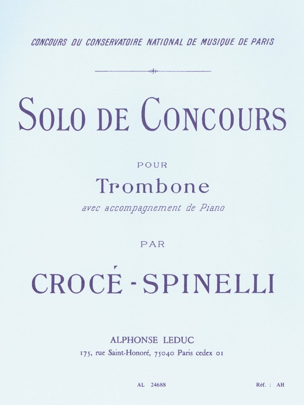 Croce-Spinelli: Solo de Concours (Trombone & Piano)