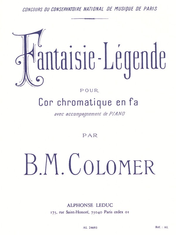 B.M. Colomer: Fantaisie-Légende (Horn & Piano)