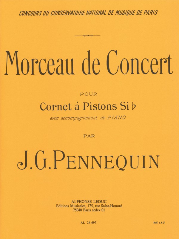 J.G. Pennequin: Morceau de Concert (Bb trpt) (Trumpet & Piano)