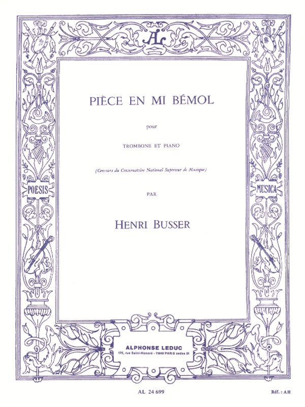 Henri Büsser: Pièce Op.33 in E flat (Trombone & Piano)