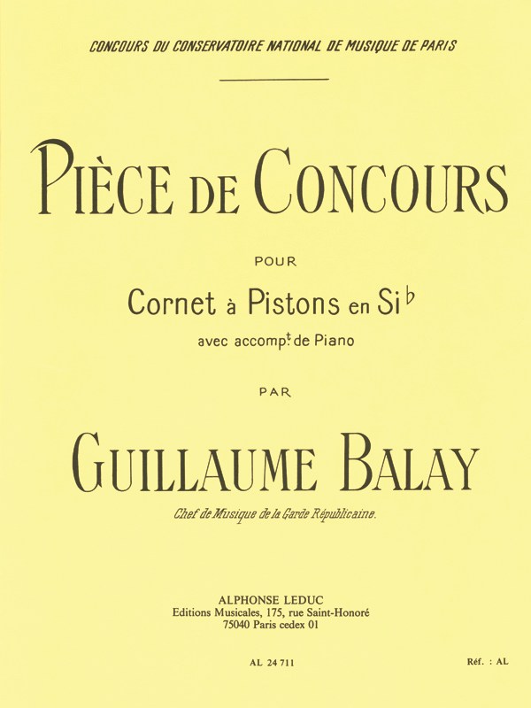 Guillaume Balay: Pièce de Concours (Trumpet & Piano)