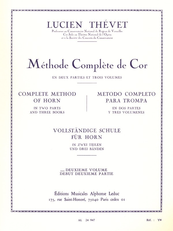 Lucien Thévet: Méthode complète de Cor Vol.2 (Horn solo)