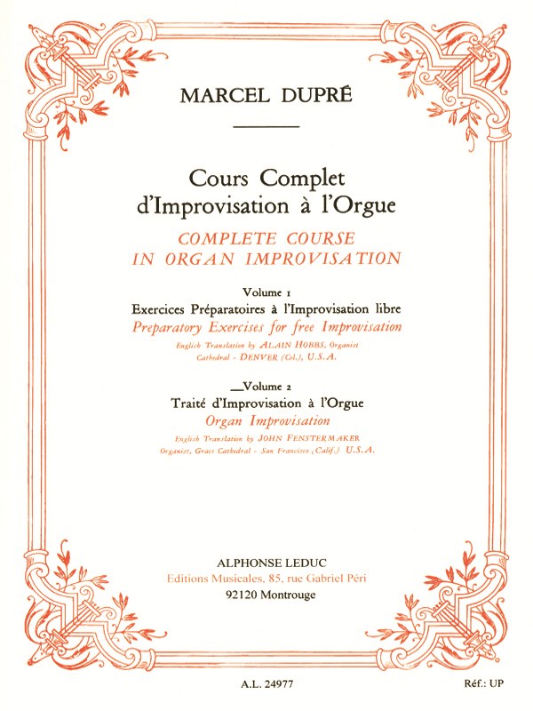 Marcel Dupré: Cours complet d'Improvisation Vol.2 (English text) (Organ)