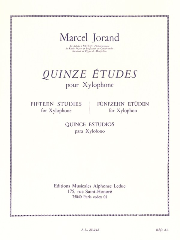 Marcel Jorand: 15 Etudes (Percussion solo)