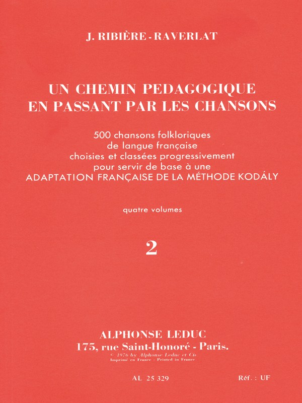 Jacotte Ribière-Raverlat: Un Chemin pédagogique en passant par les Chansons Vol.2 (Recorder solo)