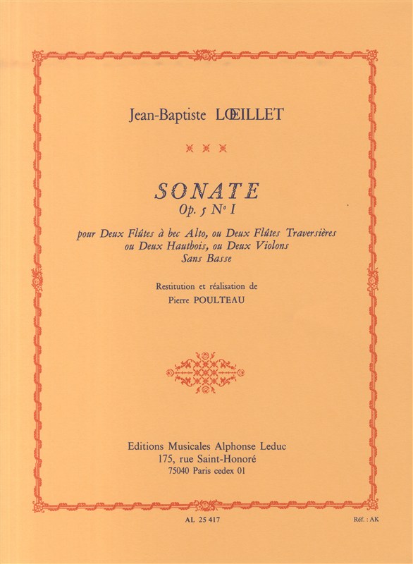 Jean-Baptiste Loeillet: Sonate Op.5 No.1