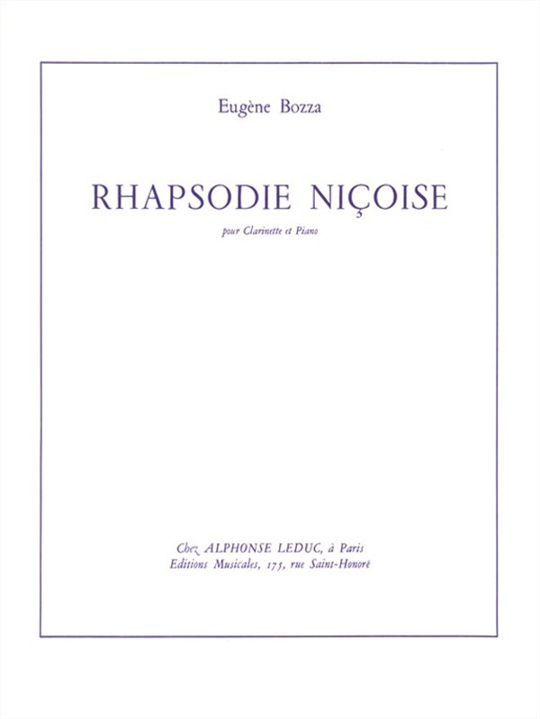 Eugène Bozza: Rapsodie niçoise Op.13 (Clarinet & Piano)