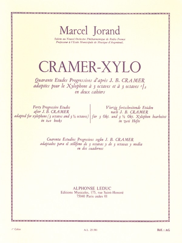 Marcel Jorand: Cramer-Xylo Vol.1: No.1 - No.25 (Percussion solo)