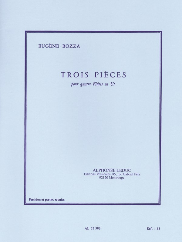 Eugène Bozza: 3 Pièces (Flutes 4)