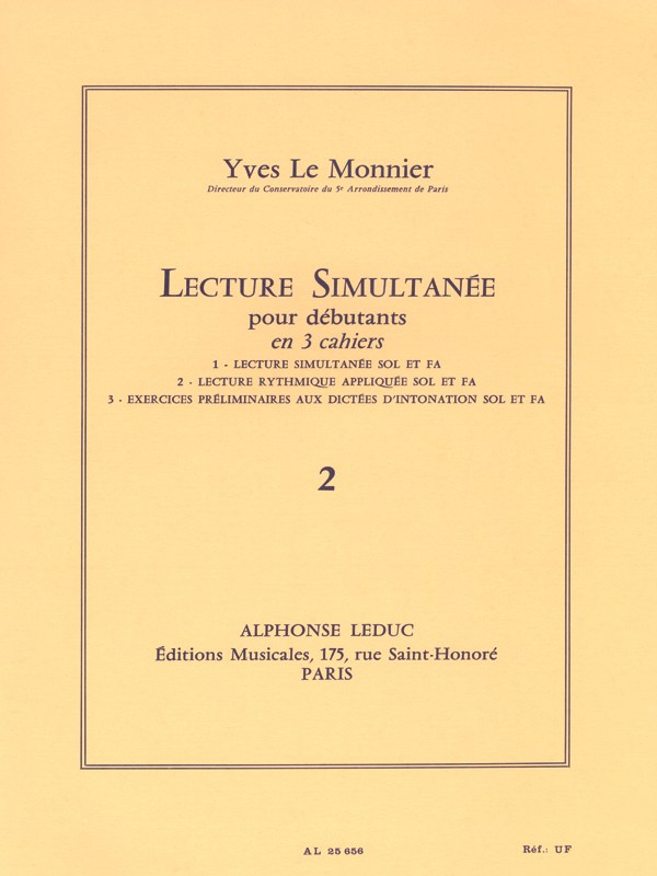 Le Monnier Lecture Simultanee Pour Debutant Vol 2 Lecture Rythmique