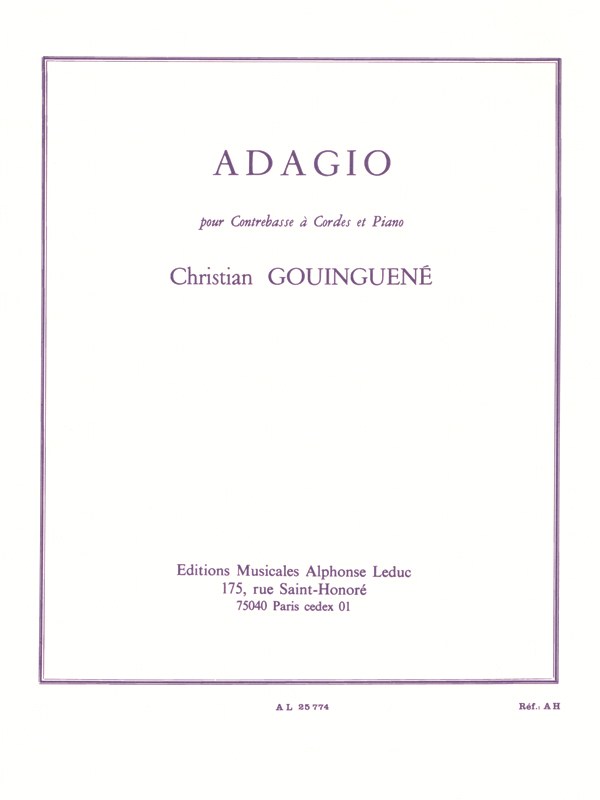 Christian Gouinguené: Adagio For Double Bass And Piano