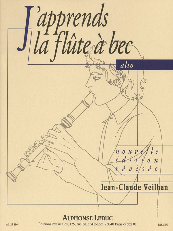 Jean-Claude Veilhan: J'Apprends la Flûte à Bec (alto) (Recorder solo)