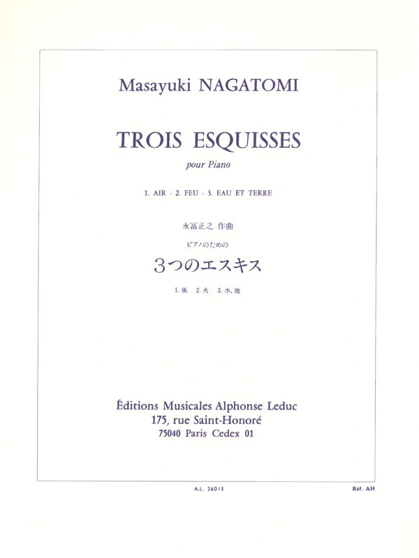 M. Nagatomi: 3 Esquisses (Piano solo)