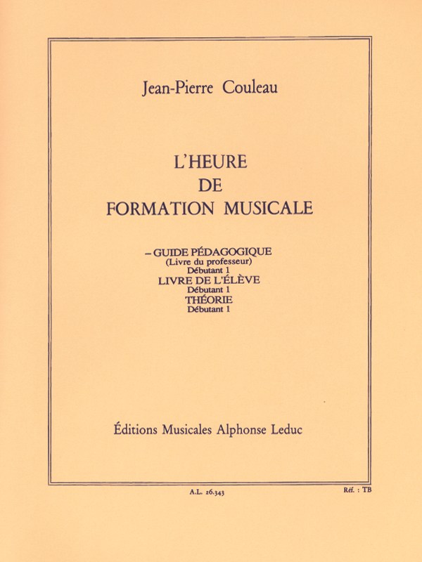 Jean-Pierre Couleau: The hour of musical theory - Guide
