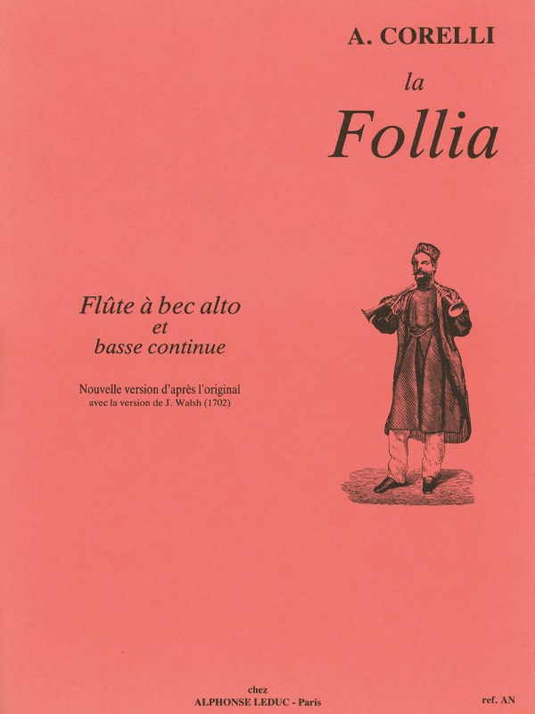 Corelli/Veilhan La Follia Treble Recorder & Basso Continuo Book