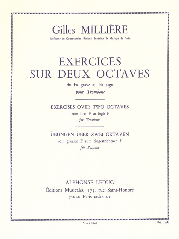 Gilles Millière: Exercice sur deux Octaves (Trombone solo)