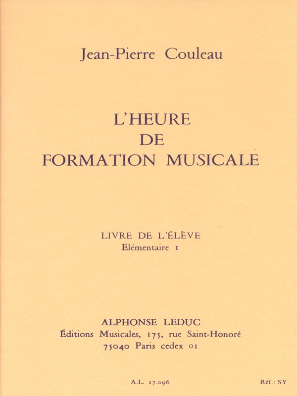 Jean-Pierre Couleau: Time for Music Education (Volume 1)
