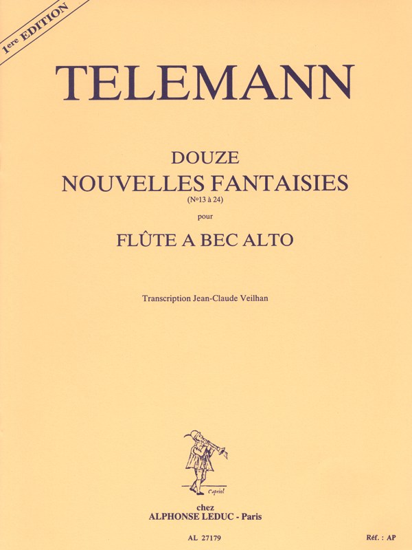 Georg Philipp Telemann: 12 Nouvelles Fantaisies (Recorder solo)