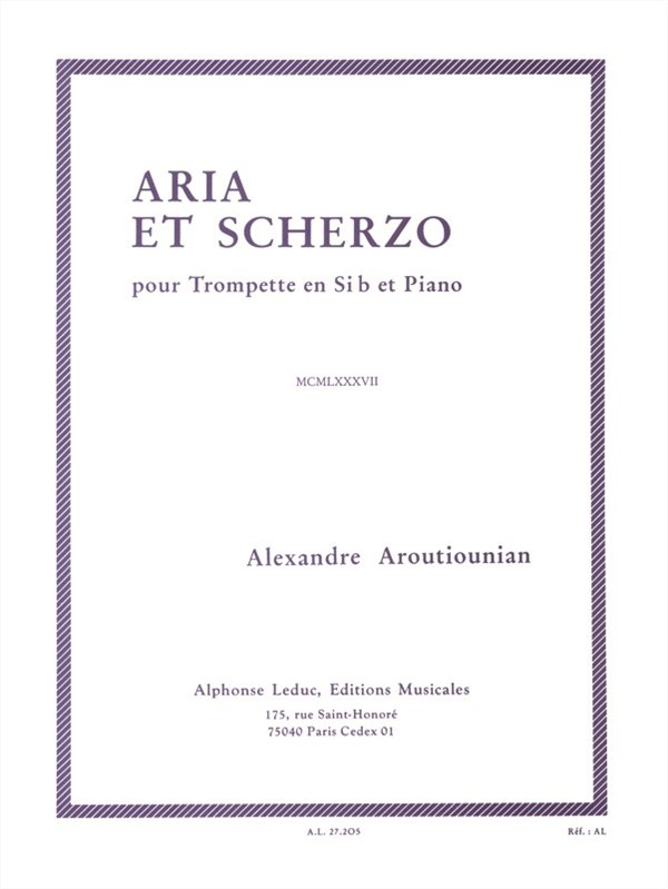 Alexandre Aroutiounian: Aria Et Scherzo