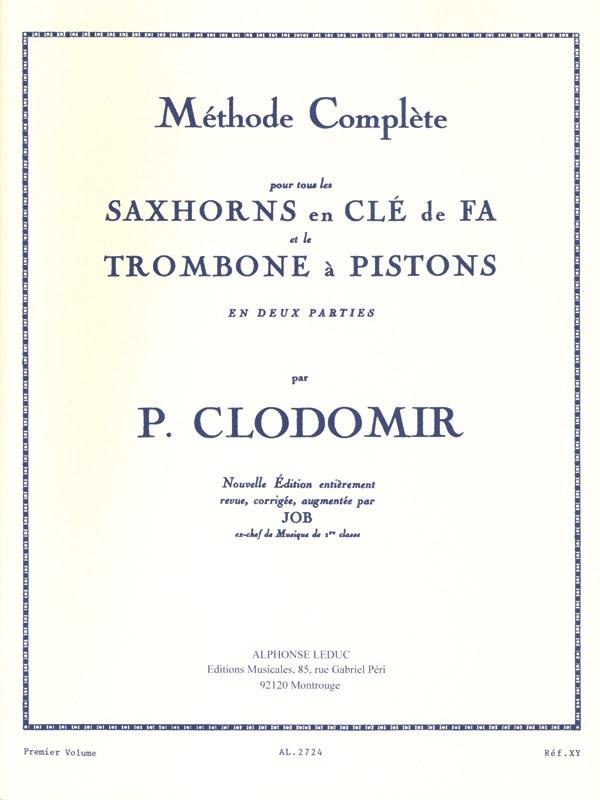 P. Clodomir: Méthode Vol.1 (Trombone-Bass solo)
