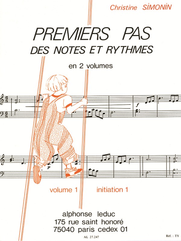 Simonin Premiers Pas Des Notes Et Rythmes Vol. 1 Initiation 1 Book