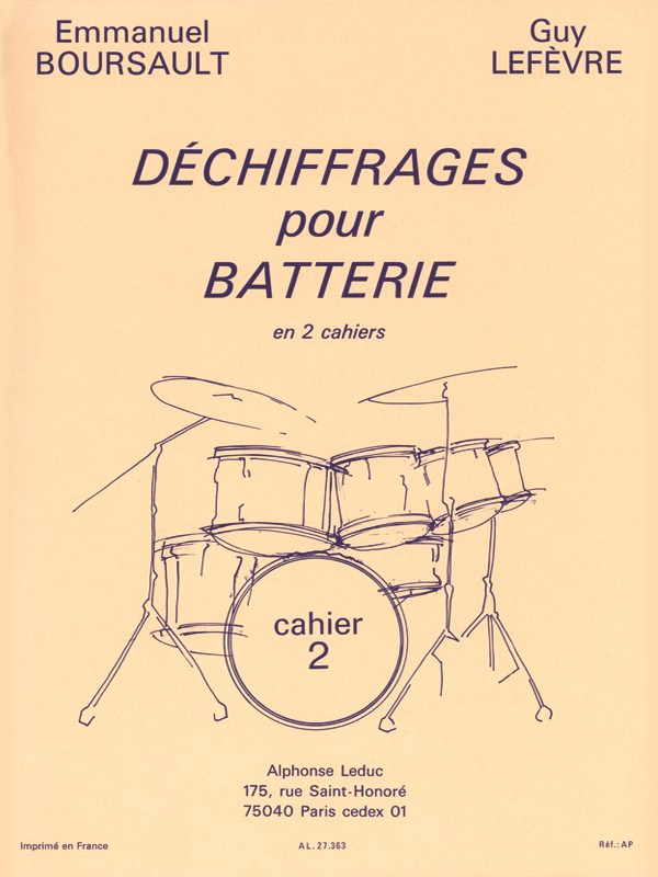 Emmanuel & Guy Boursault E.& Lefèvre G.: Déchiffrage Vol.2: Easy to Difficult (Percussion solo)