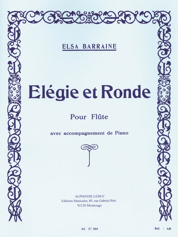 Elsa Barraine: Elégie et Ronde (Flute & Piano)