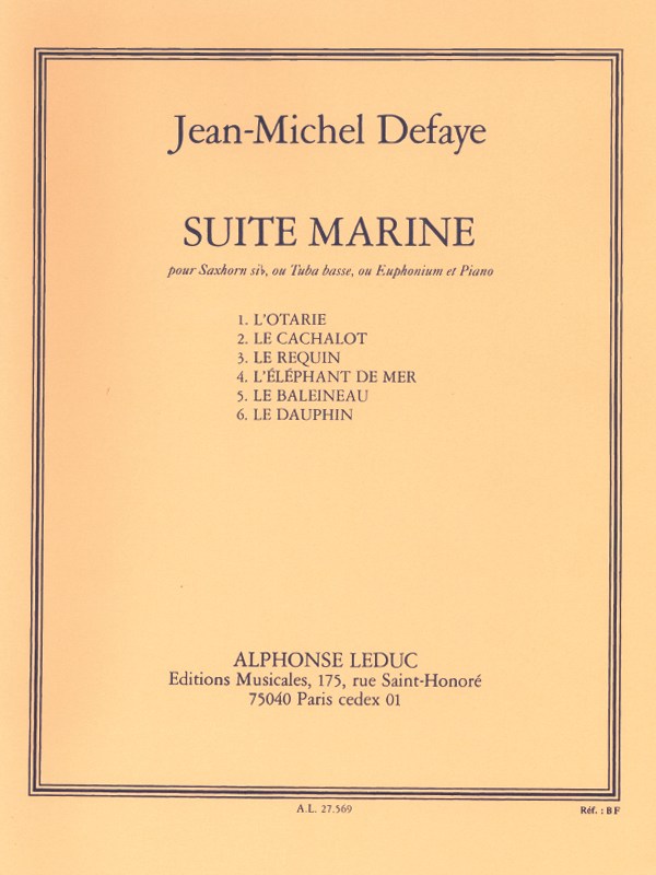 Jean Michel Defaye: Suite Marine (Tuba and Piano)