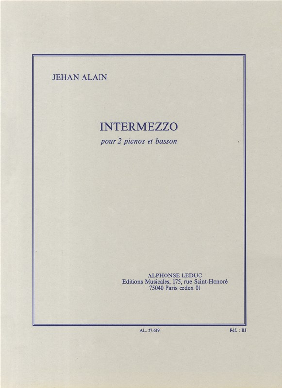 Jehan Ariste Alain: Intermezzo