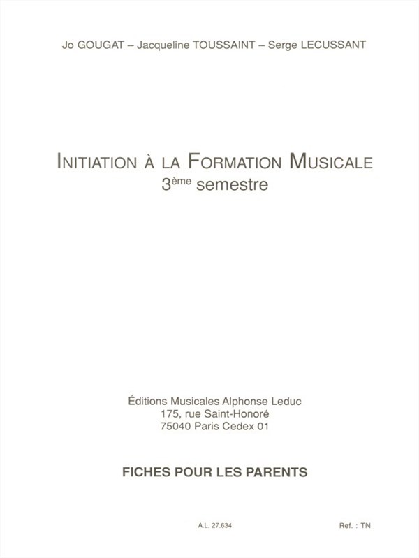 Lecussant I. F. M. Fiches Pedagogiques Parents No.3 Le Complet Book