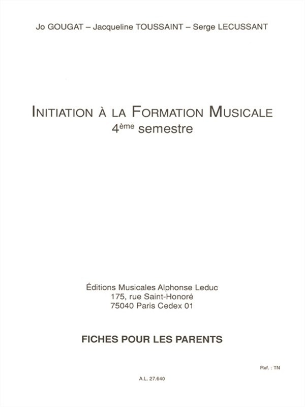 Lecussant I. F. M. Fiches Pedagogiques Parents No.4 Le Complet Book