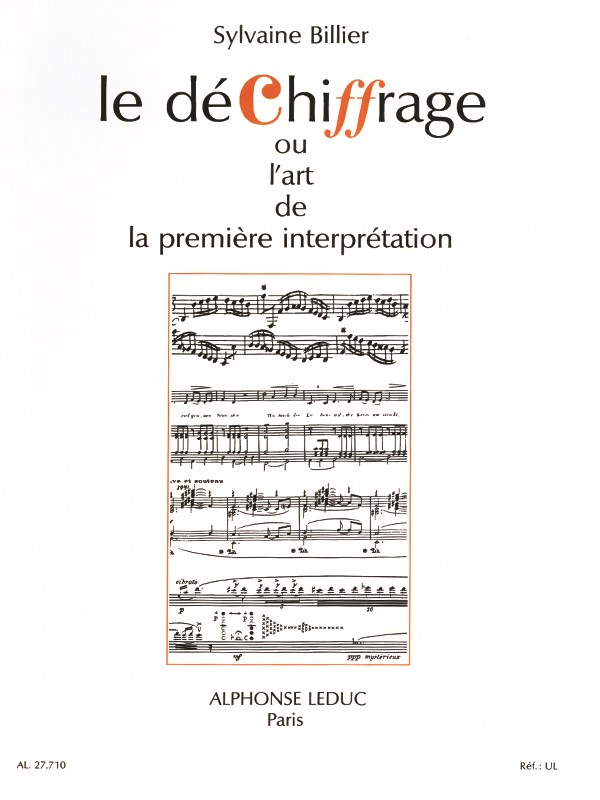 S. Billier: Déchiffrage ou l'Art de la premiere Interpretation (Book)