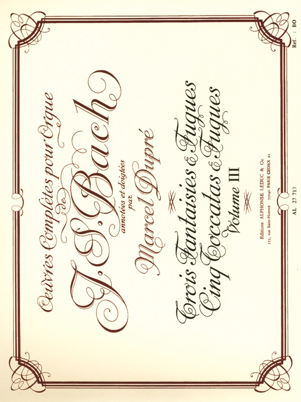 Johann Sebastian Bach: Organ Works Vol.3 (Organ)