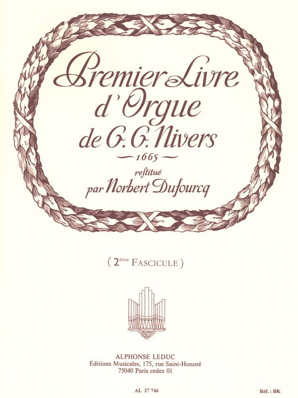Guillaume Gabriel Nivers: Livre D'Orgue No. 1 Vol. 2 (Organ)