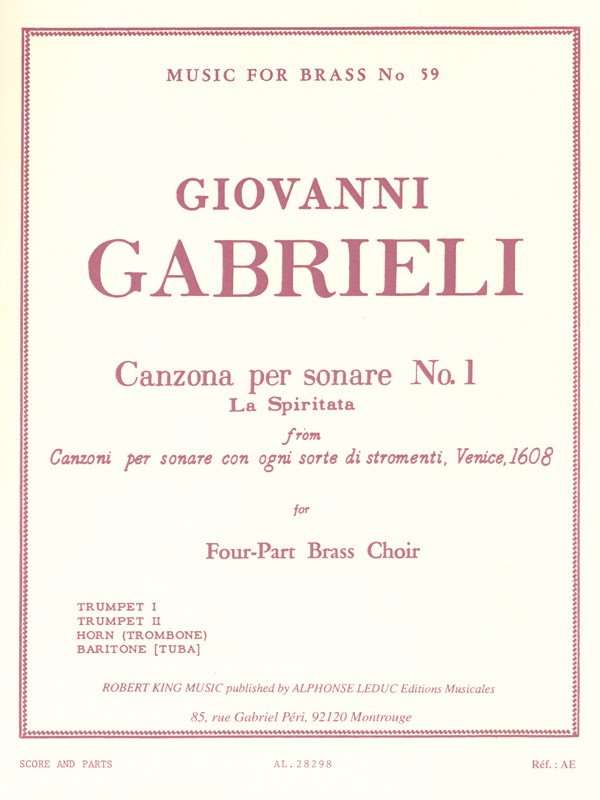 Giovanni Gabrieli: Canzona per Sonare No.1 (Quartet-Brass)