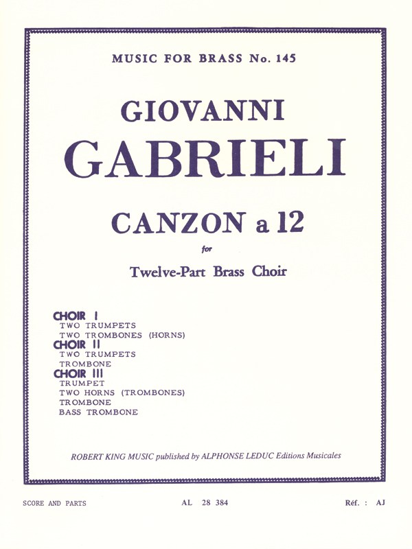 Giovanni Gabrieli: Canzon à 12 (Ensemble-Brass 8 or more)