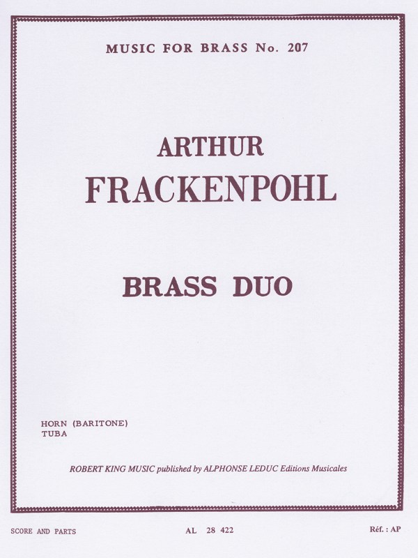 Arthur R. Frackenpohl: Brass Duo (Horn & Tuba)