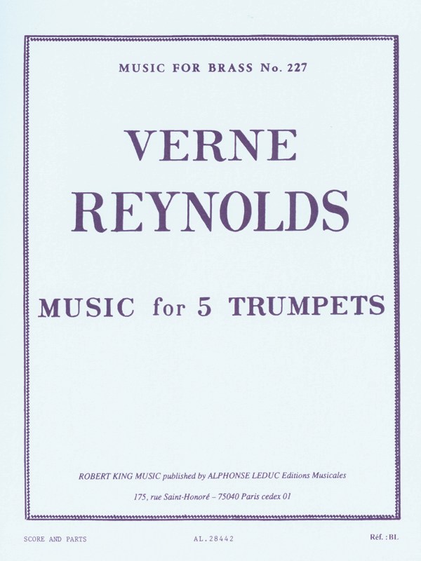 Verne Reynolds: Music for 5 Trumpets