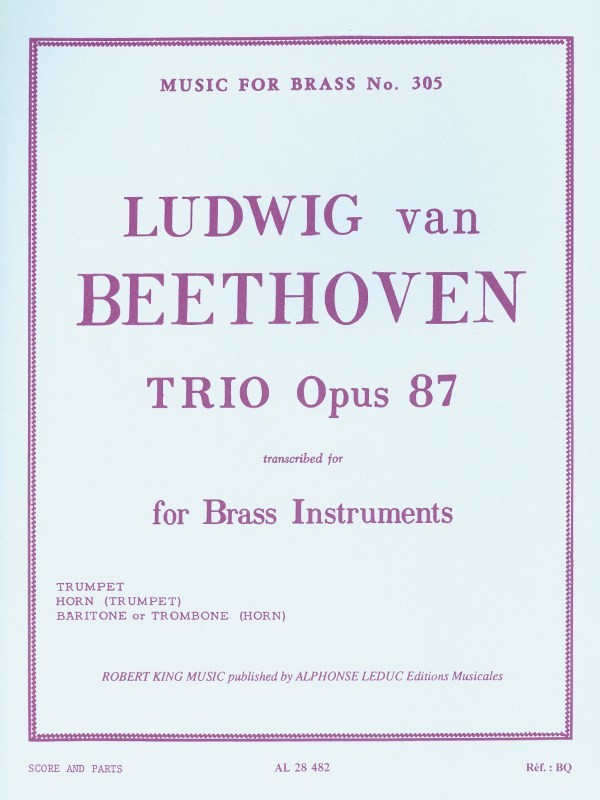 Ludwig van Beethoven: Grand Trio Op.87 in C major (Trio - Brass)