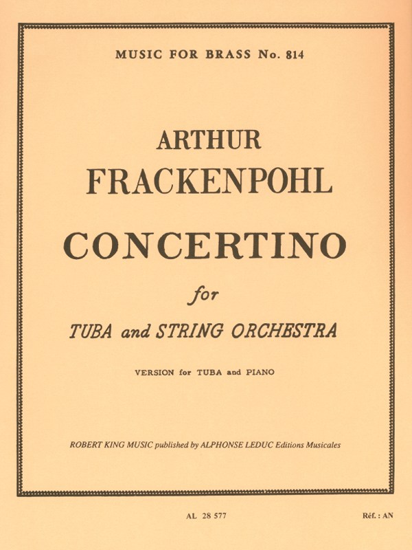 Arthur R. Frackenpohl: Concertino (Tuba And Piano)